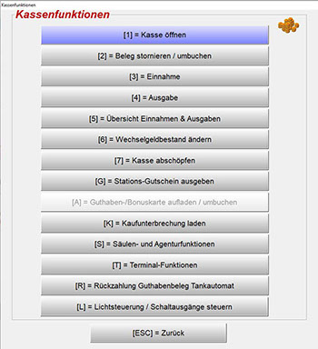 Kassenfunktionen